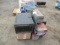 TOOL BOXES, TIRE CHAINS, BOX OF TOWELS, TOOLS & HARDWARE