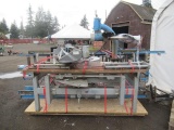SPEED CUT SSA-17 RADIAL ARM SAW & CUTTING SYSTEM W/CONVEYORS, 16IN BLADE, COMPRESSED AIR HOOKUPS,