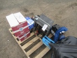 DIEHARD BATTERY CHARGER, VICK'S HUMIDIFIER, (2) BOXES OF NITRATE GLOVES & AIR COMPRESSOR