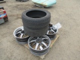 (4) 22'' 5 LUG WHEELS & (2) 285/45R22 TIRES