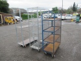 (3) METAL RACKS W/ WHEELS