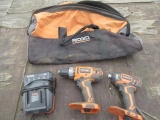 RIDGID DRILL & IMPACT DRIVER W/ CHARGER