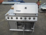 DUCANE STAINLESS STEEL GRILL #DI9020164: (5) BURNERS, 1 SIDE BURNER, 1 ROTISSERIE BURNER, ELECTRIC