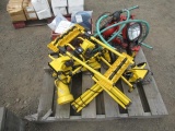 HUSKY DUEL LIGHTS, RHINO CART MOWER, (2) TRIPOD DUEL LIGHTS, LUMINARE LIGHT HOMEMADE FUEL SIPHON W/