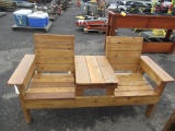 DOUBLE SEAT CEDAR BENCH