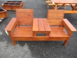 DOUBLE SEAT CEDAR BENCH