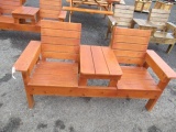 DOUBLE SEAT CEDAR BENCH