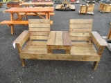 DOUBLE SEAT CEDAR BENCH