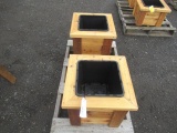 (2) SINGLE SLOT CEDAR PLANTER BOXES