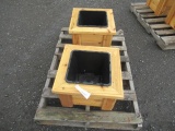 (2) SINGLE SLOT CEDAR PLANTER BOXES