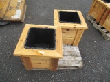 (2) SINGLE SLOT CEDAR PLANTER BOXES