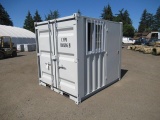 2022 8' SHIPPING CONTAINER WITH SIDE MAN DOOR & WINDOW (UNUSED)