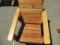 (2) CEDAR PATIO CHAIRS