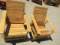 (2) CEDAR PATIO CHAIRS