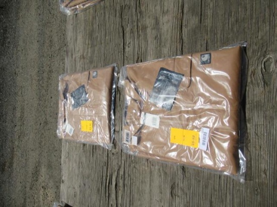 (2) CARHARTT SIZE LG REGULAR PVC RAINCOAT, BROWN IN COLOR (UNUSED)