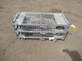 (3) STACKABLE FLATTOP ROLLING CARTS