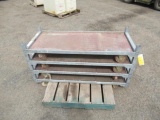 (4) STACKABLE FLATTOP ROLLING CARTS