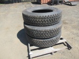 (3) BRIDGESTONE STUDDED TIRE M710 295/75R22.5