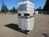 (2) 275 GAL POLY TANKS IN METAL CRATES