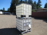 (2) 275 GAL POLY TANKS IN METAL CRATES