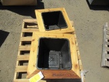 (2) SINGLE POT CEDAR PLANTER BOXES