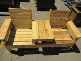 DOUBLE SEAT CEDAR BENCH