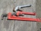 (3) ASSORTED PIPE WRENCHES