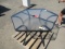 HEXIGON GLASS PATIO TABLE W/ UMBRELLA HOLE