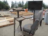 HOMEMADE GAMING STRUCTURE W/ LC-32LE700UN SHARP 32'' FLAT SCREEN & SATELLITE BOX *UNKNOWN MAKE