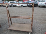 MATERIAL CART W/ (4) CASTERS & MIDDLE DIVIDE