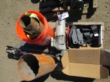 CORE DRILL W/ BITS, POLE TRIMMER, SEATBELTS