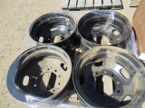 (4) BLACK TRUCK 10 LUG RIMS