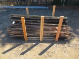 ASSORTED METAL & WOOD FENCE POSTS
