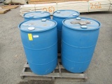 (4) 55GAL POLY DRUMS