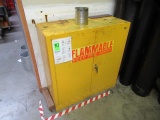 GLOBAL FLAMABLE STORAGE CABINET W/CONTENTS