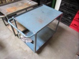 METAL 2 SHELF MATERIAL CART