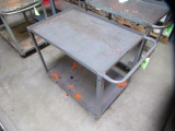 METAL 2 SHELF MATERIAL CART