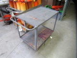 METAL 2 SHELF MATERIAL CART