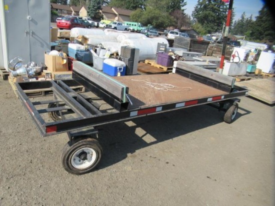 12'X4' STEEL CART W/ 4-WHEEL STEERING