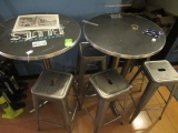(2) TABLES & (5) STOOLS