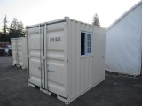 2022 9' SHIPPING CONTAINER W/ WINDOW & SIDE ENTRY DOOR (UNUSED)