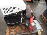 HOMELITE LAWN MOWER, ASSORTED BOLTS & SCREWS, DOMETIC RV AIR CONDITIONER, SMALL HOUSE/RV OVEN