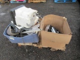 ASSORTED LIGHTS & TIKI TORCHES, TORCH FUEL, WATER HEATER, ASSORTED CAR PARTS