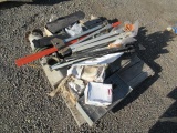 ASSORTED CONSTRUCTION SIGN STANDS, (2) COMPACTING/JUMPING JACK FRAMES FOR PARTS