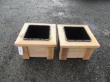 (2) 1-POT CEDAR PLANTER BOXES