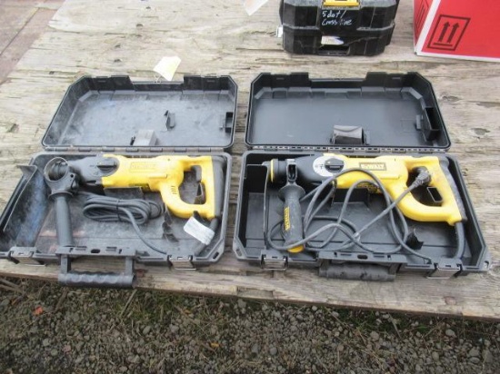 DEWALT D25213 & D25203 120V ROTARY HAMMERS W/ CASES