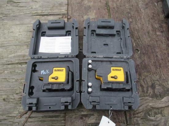 (2) ASSORTED DEWALT LASER LEVELS W/ CASES