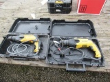 (2) DEWALT D25113 120V ROTARY HAMMERS W/ CASES