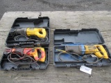 (3) ASSORTED DEWALT 120V RECIPROCATING SAWS W/ CASES