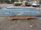 PALLET RACKING - (8) 12' UPRIGHTS, (6) 141'' CROSSARMS, & (14) 106'' CROSSARMS, W/ WOOD DECKING &